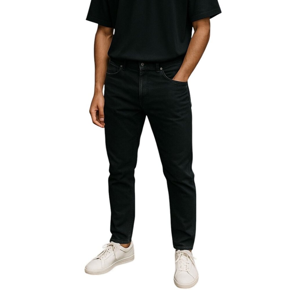 Levi Strauss Signature Skinny Midrise Straight Leg 20 Black Denim Jeans-36x27